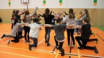 nácvik polonézy na školní ples